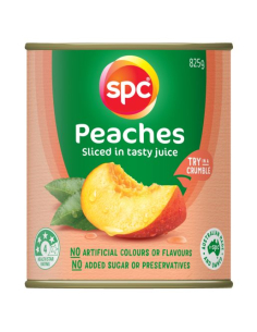 Spc Peaches Sliced In Juice 825g x 1